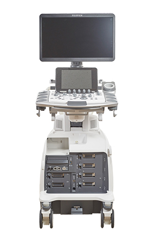 常盤台（ときわ台）近くの夜間救急対応の犬猫専門の動物病院である上板橋リズ犬猫病院の日立の超音波診断装置